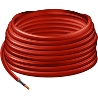 Red LogiLink solar installation cable, 6 mm², 25 m coil, copper conductor, H1Z2Z2-K type.
