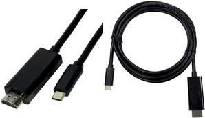 Black LogiLink UA0329 USB Graphics Adapter featuring a USB-C connector and HDMI output, with a flexible cable for easy connectivity.