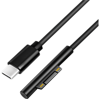 Black LogiLink USB 3.2 Gen1 cable with USB-C to MS Surface connectors, 1.8m length, supports PD 15V/4A.