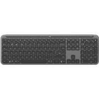 Graphite Logitech wireless keyboard, QWERTY UK layout, slim design, Bluetooth connectivity, full-size keys.