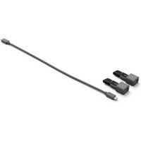 Logitech Rally Mic Pod CAT Coupler, black connectors with cable, compact design, two ports on each connector.