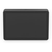 Black Logitech Tap IP touch controller with a rectangular screen and slim bezel design.