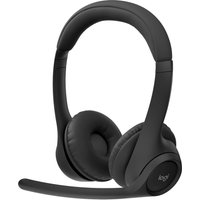 Black Logitech Zone 305 headset with cushioned ear pads, adjustable headband, and flexible boom microphone.