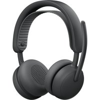 Graphite Logitech Zone Wireless 2 headset with padded headband, over-ear cups, and USB Type-C Bluetooth connectivity.