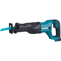 Blue and black Makita reciprocating saw with ergonomic handle and exposed blade.