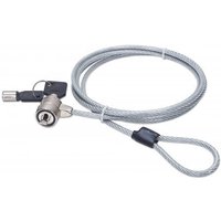Manhattan laptop lock with 1.5m steel cable, two keys, clear PVC jacket, compatible with Kensington standard locks.
