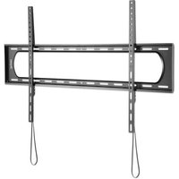 Black Manhattan wall mount bracket for 60"-120" TVs, fixed low profile, VESA compatible, supports up to 120kg.