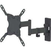 Black Manhattan wall mount bracket for 13"-42" screens, full motion, VESA 75x75mm to 200x200mm, holds up to 20kg.