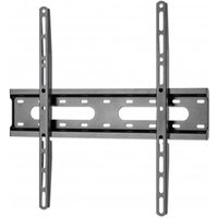 Black Manhattan wall mount for TV and monitors, fixed low profile with vertical and horizontal slots.