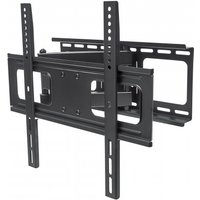 Black Manhattan wall mount for TV and monitors, full motion, adjustable arms, rectangular frame with multiple holes.