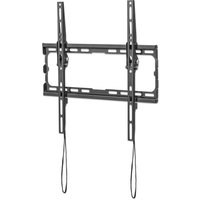 Black Manhattan wall mount for 32" TVs and monitors, tiltable design with adjustable brackets and safety straps.