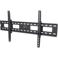 Black Manhattan wall mount for 37" screens, tiltable design with multiple mounting holes and integrated level.