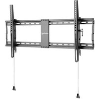 Black Manhattan wall mount for TV and monitors, tiltable, low profile, with adjustable brackets and cable pull handles.