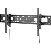 Black Manhattan wall mount for TV and monitors, tiltable with extension arms and multiple mounting holes.