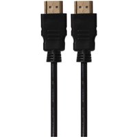 Black Maplin HDMI to HDMI 4K Ultra HD Cable, 1.5m length, with gold-plated connectors and durable black casing.
