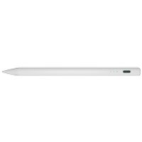 White MAXCases Active Capacitive Stylus/Pen for iPad, slim design with a pointed tip and small side button.