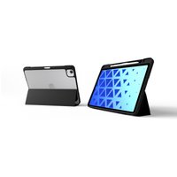 Black MAXCases Breeze Folio for iPad Air 6, 13-inch, with stand feature, transparent back, and precise cutouts.