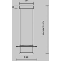 Black and white Maytoni LED hanging light, cylindrical metal design, 42cm diameter, sleek modern style.