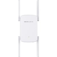 White Mercusys AC1900 Wi-Fi Range Extender with four external antennas and sleek rectangular design.