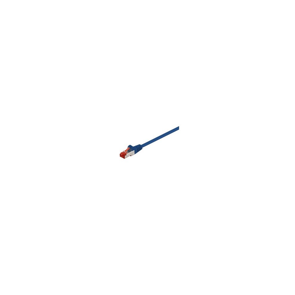 Blue 0.25 m Cat6 F/UTP networking cable by Microconnect, featuring a durable design with RJ45 connectors on both ends for reliable connectivity.