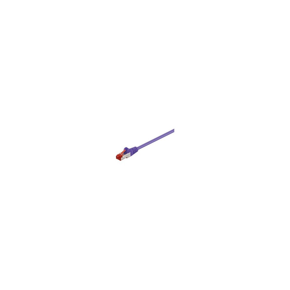 Purple 0.5 m Cat6 F/UTP networking cable with a flexible design and standard RJ45 connectors at both ends, ideal for high-speed data transmission.