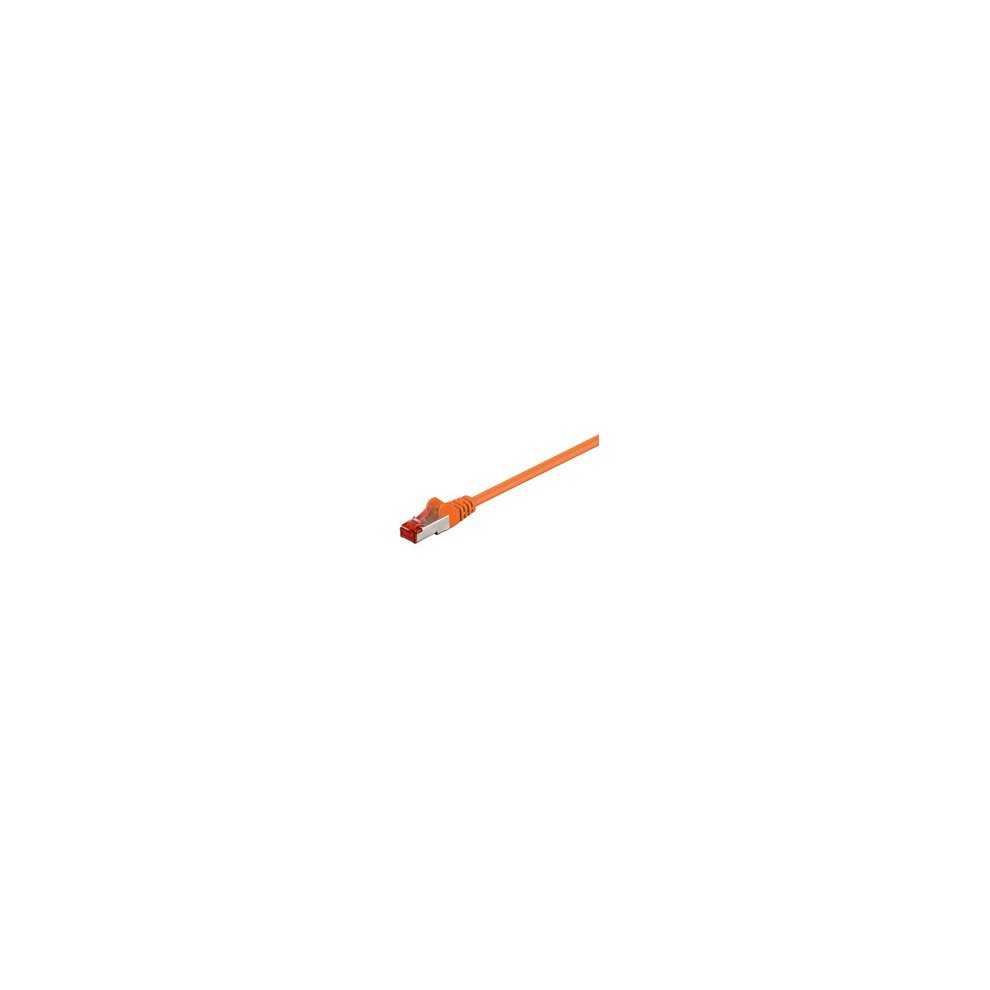 Orange 1.5-meter Microconnect Cat6 F/UTP networking cable featuring a durable design and standard RJ45 connectors for reliable data transmission.