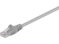 Grey 0.5 meter networking cable with U/UTP (UTP) configuration, featuring a standard RJ45 connector at one end for Ethernet connectivity.