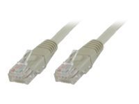 Grey 5-meter Microconnect B-UTP505 Cat5e networking cable with U/UTP connectors, featuring transparent plastic ends and a flexible, durable design.