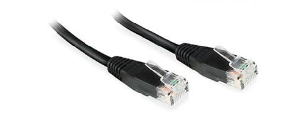 Black 0.25 m Cat6 U/UTP networking cable featuring clear plastic connectors on both ends, designed for reliable data transmission.