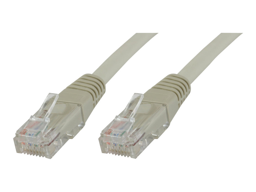 Grey 0.5 m Cat6 U/UTP networking cable featuring clear plastic connectors with locking tabs on both ends.