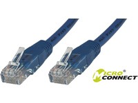 Blue 1.5 m Cat6 U/UTP networking cable with clear plastic connectors on both ends, featuring a sturdy design suitable for high-speed data transmission.