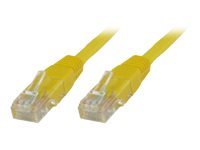 Orange 1.5-meter Cat6 U/UTP networking cable with clear plastic connectors on both ends, designed for reliable data transmission.