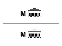 White 1.5-meter Microconnect Cat6 U/UTP networking cable with male connectors on both ends, designed for high-speed data transmission.