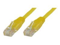 Orange 3-meter Cat6 U/UTP networking cable with clear plastic connectors on both ends, designed for high-speed data transmission.