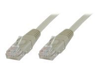 Grey 20-meter Cat6 U/UTP networking cable with clear plastic connectors on both ends, featuring a flexible design suitable for various networking applications.