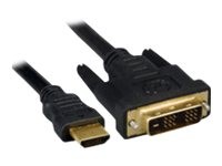 Black 3-meter HDMI to DVI-D video cable adapter with gold-plated connectors, featuring a sturdy plastic casing and ergonomic design for easy handling.
