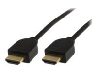Black HDMI cable with gold-plated connectors on both ends, measuring 7 meters, designed for high-definition audio and video transmission.
