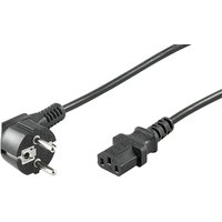 Black 10m Microconnect power cable with C13 coupler and two-prong plug