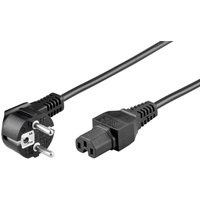 Black Microconnect 2m power cable with C15 coupler and two-prong plug.
