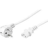 White 5m Microconnect power cable with C13 coupler and European plug.