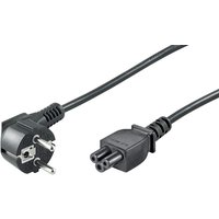 Black Microconnect 0.5m power cable with CEE7/7 plug and C5 coupler, featuring a sleek, durable design.