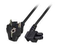 Black 5-meter power cable featuring a C5 coupler and a two-pin plug, designed for reliable electrical connections.