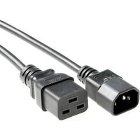 Black Microconnect 0.5m power cable with C19 and C14 couplers, sleek design.