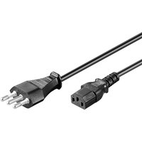 Black Microconnect 5m power cable with C13 coupler and three-prong plug.