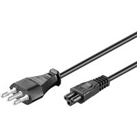 Black 3m Microconnect power cable with C5 coupler and three-prong plug.