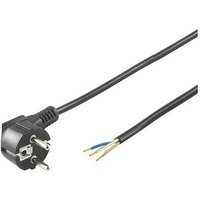 Black Microconnect power cable, 1.5m length, with European plug and exposed colored wires at the end.