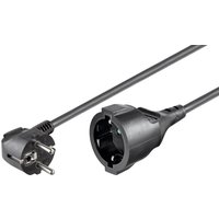 Black Microconnect PE140500 power cable, 5m length, with European plug and socket.
