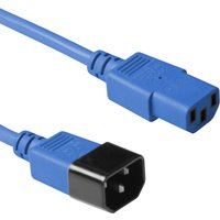 Blue 0.9m power cable with C13 and C14 couplers by Microconnect