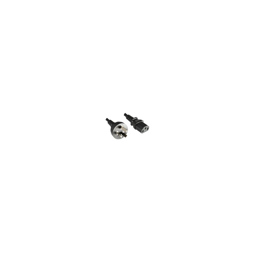 Black 1.8-meter power cable featuring a Type I power plug and a C13 connector, designed for reliable electrical connections.