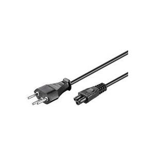 Black 3-meter power cable featuring a Type J power plug and C5 coupler, made of durable material for reliable connectivity.